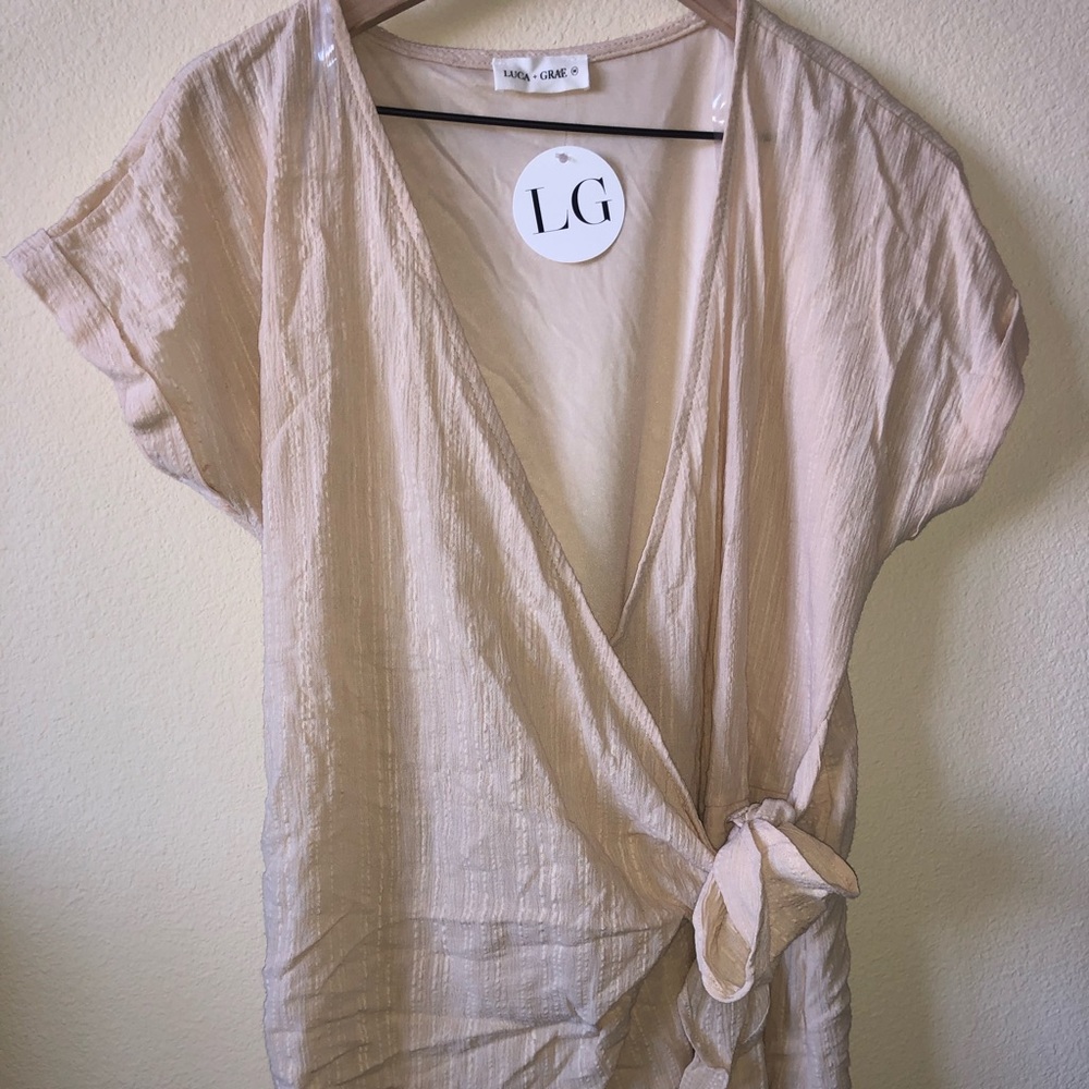 Cream Wrap Dress